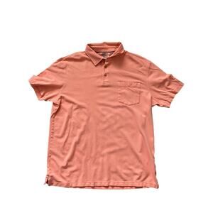Izod Saltwater Relaxed Classic Men Polo Coral Orange Beach Wear Tropic Shirt XL
